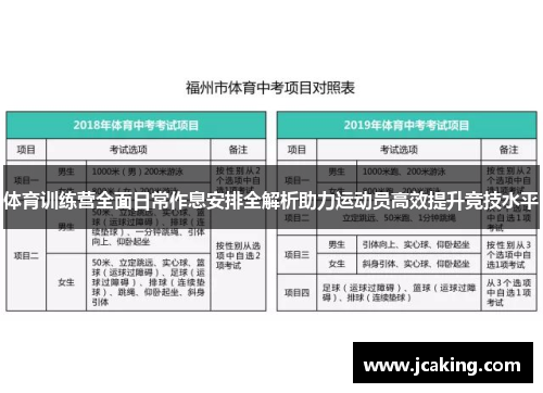 体育训练营全面日常作息安排全解析助力运动员高效提升竞技水平